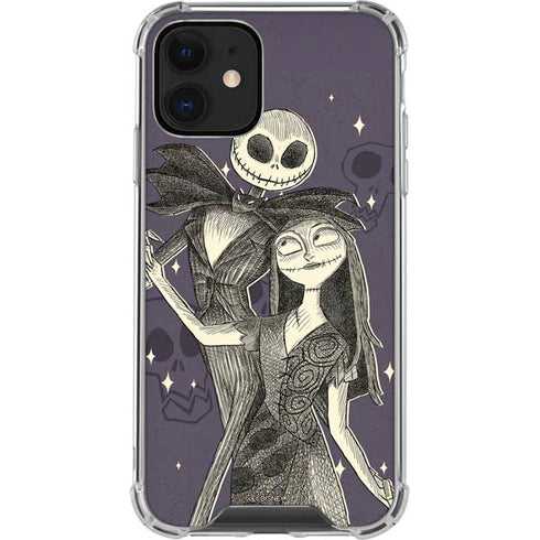 Disney The Nightmare Before Christmas Jack and Sally Art iPhone 12 Clear Case