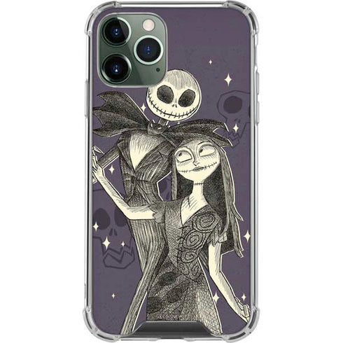 Disney The Nightmare Before Christmas Jack and Sally Art iPhone 12 Pro Clear Case