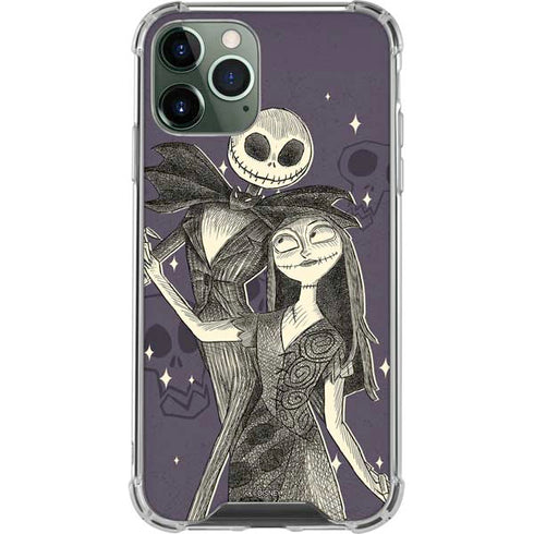 Disney The Nightmare Before Christmas Jack and Sally Art iPhone 12 Pro Max Clear Case