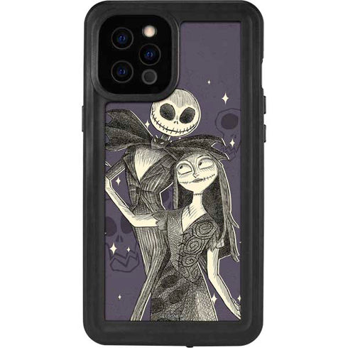 Disney The Nightmare Before Christmas Jack and Sally Art iPhone 12 Pro Max Waterproof Case