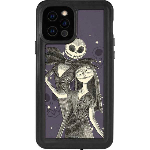 Disney The Nightmare Before Christmas Jack and Sally Art iPhone 12 Pro Waterproof Case
