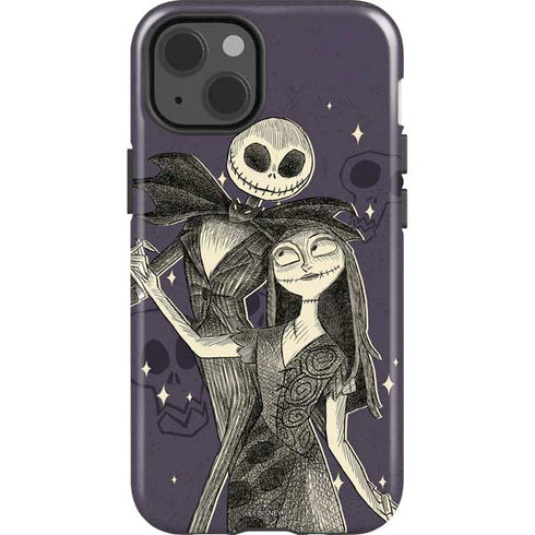 Disney The Nightmare Before Christmas Jack and Sally Art iPhone 13 Impact Case
