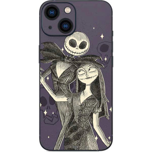 Disney The Nightmare Before Christmas Jack and Sally Art iPhone 13 Mini Skin