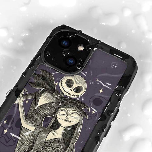 Disney The Nightmare Before Christmas Jack and Sally Art iPhone 13 Mini Waterproof Case
