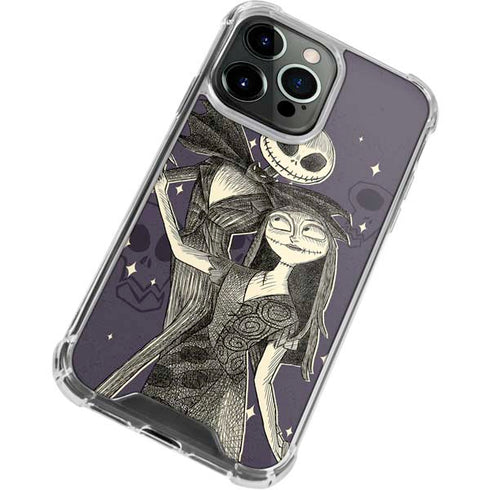 Disney The Nightmare Before Christmas Jack and Sally Art iPhone 13 Pro Max Clear Case