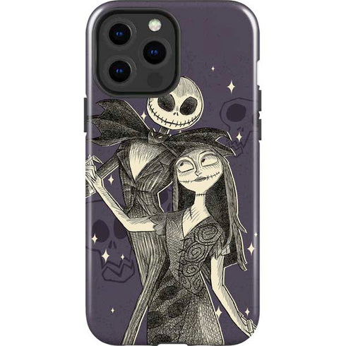 Disney The Nightmare Before Christmas Jack and Sally Art iPhone 13 Pro Max Impact Case