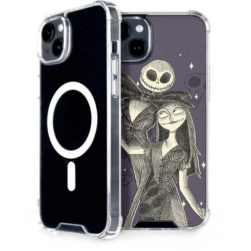 Disney The Nightmare Before Christmas Jack and Sally Art iPhone 15 Plus MagSafe Case