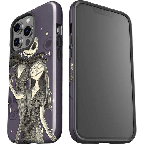 Disney The Nightmare Before Christmas Jack and Sally Art iPhone 15 Pro Impact Case