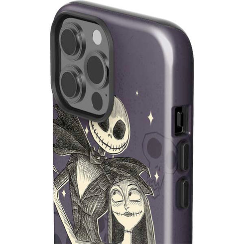 Disney The Nightmare Before Christmas Jack and Sally Art iPhone 15 Pro Max Impact Case