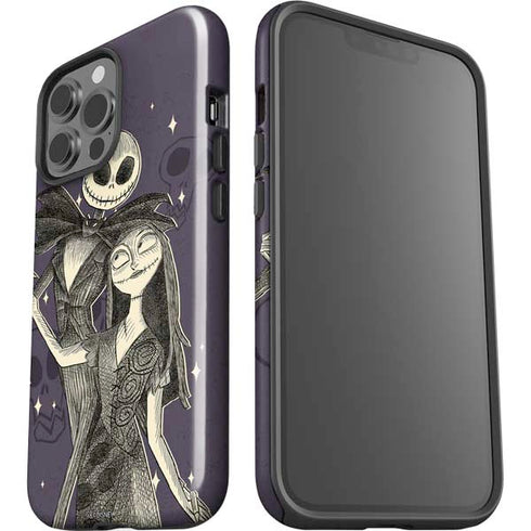 Disney The Nightmare Before Christmas Jack and Sally Art iPhone 15 Pro Max Impact Case