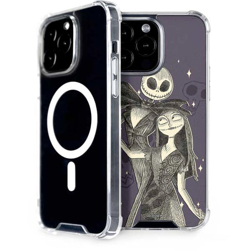 Disney The Nightmare Before Christmas Jack and Sally Art iPhone 14 Pro Max MagSafe Case