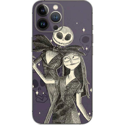 Disney The Nightmare Before Christmas Jack and Sally Art iPhone 14 Pro Max Skin