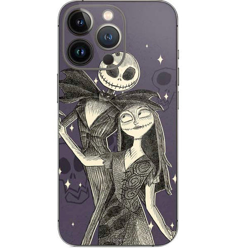 Disney The Nightmare Before Christmas Jack and Sally Art iPhone 14 Pro Skin