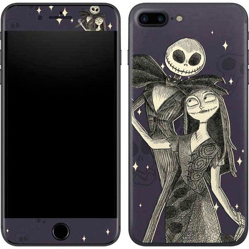 Disney The Nightmare Before Christmas Jack and Sally Art iPhone 7 Plus Skin