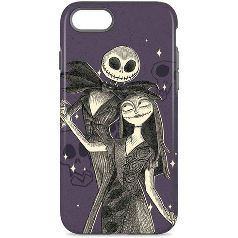 Disney The Nightmare Before Christmas Jack and Sally Art iPhone 8 Pro Case