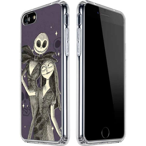 Disney The Nightmare Before Christmas Jack and Sally Art iPhone SE (2nd & 3rd Gen) Clear Case