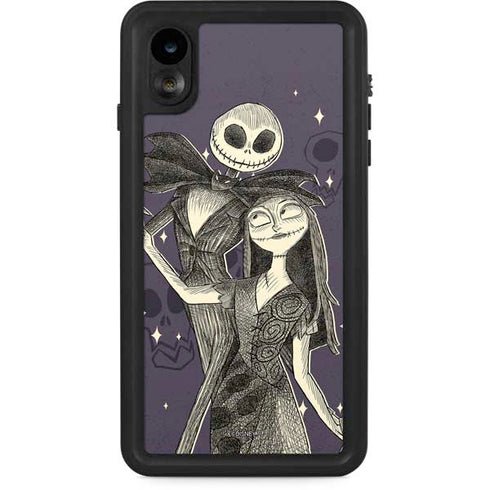 Disney The Nightmare Before Christmas Jack and Sally Art iPhone XR Waterproof Case