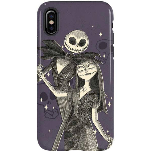 Disney The Nightmare Before Christmas Jack and Sally Art iPhone XS Pro Case
