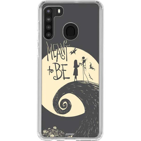 Disney The Nightmare Before Christmas Jack and Sally Meant to Be Galaxy A21 Clear Case