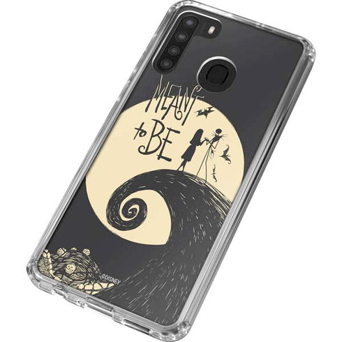Disney The Nightmare Before Christmas Jack and Sally Meant to Be Galaxy A21 Clear Case