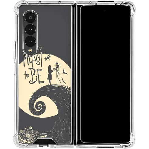 Disney The Nightmare Before Christmas Jack and Sally Meant to Be Galaxy Z Fold4 5G Clear Case