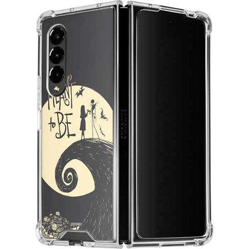 Disney The Nightmare Before Christmas Jack and Sally Meant to Be Galaxy Z Fold4 5G Clear Case