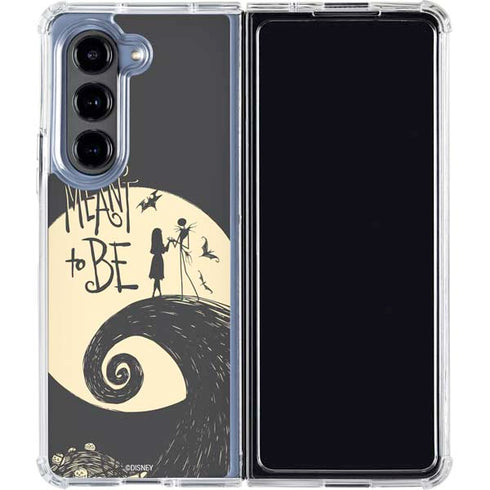 Disney The Nightmare Before Christmas Jack and Sally Meant to Be Galaxy Z Fold5 5G Clear Case