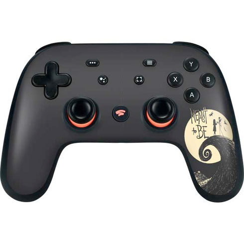 Disney The Nightmare Before Christmas Jack and Sally Meant to Be Google Stadia Controller Skin