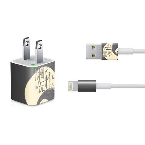 Disney The Nightmare Before Christmas Jack and Sally Meant to Be iPhone Charger (5W USB) Skin