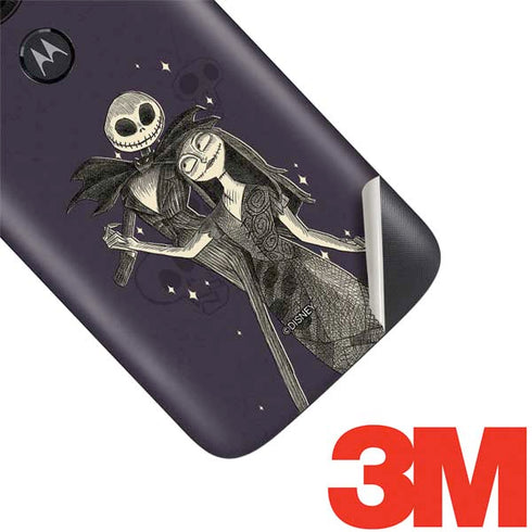 Disney The Nightmare Before Christmas Jack and Sally Art Moto E5 Play Skin