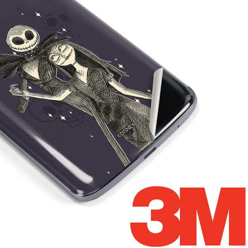 Disney The Nightmare Before Christmas Jack and Sally Art Moto E5 Plus Skin