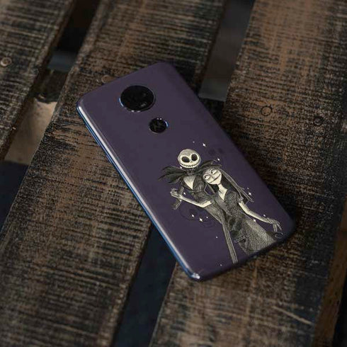 Disney The Nightmare Before Christmas Jack and Sally Art Moto E5 Plus Skin