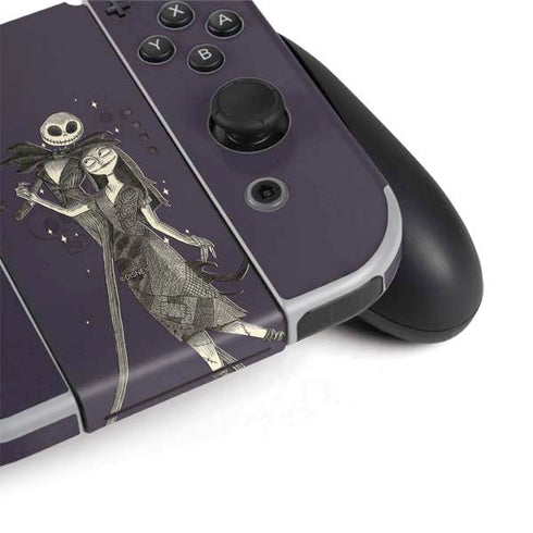 Disney The Nightmare Before Christmas Jack and Sally Art Nintendo Switch OLED (2021) Skin