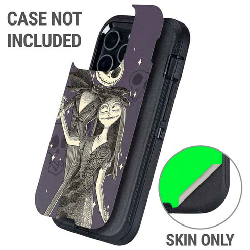 Disney The Nightmare Before Christmas Jack and Sally Art Otterbox Defender iPhone Skin