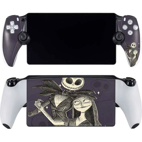 Disney The Nightmare Before Christmas Jack and Sally Art PlayStation Portal Remote Player Skin