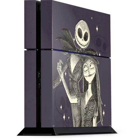 Disney The Nightmare Before Christmas Jack and Sally Art PS4 Console Skin