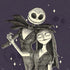 Disney The Nightmare Before Christmas Jack and Sally Art PS4 Slim Skin