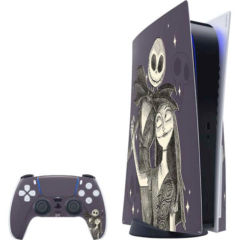 Disney The Nightmare Before Christmas Jack and Sally Art PS5 Bundle Skin