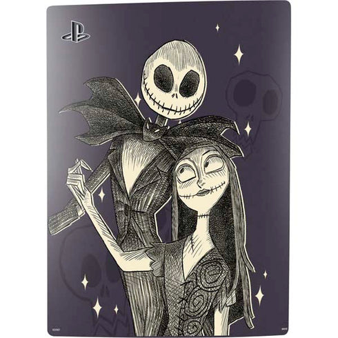 Disney The Nightmare Before Christmas Jack and Sally Art PS5 Console Skin