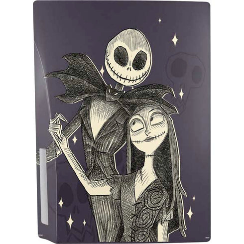 Disney The Nightmare Before Christmas Jack and Sally Art PS5 Console Skin