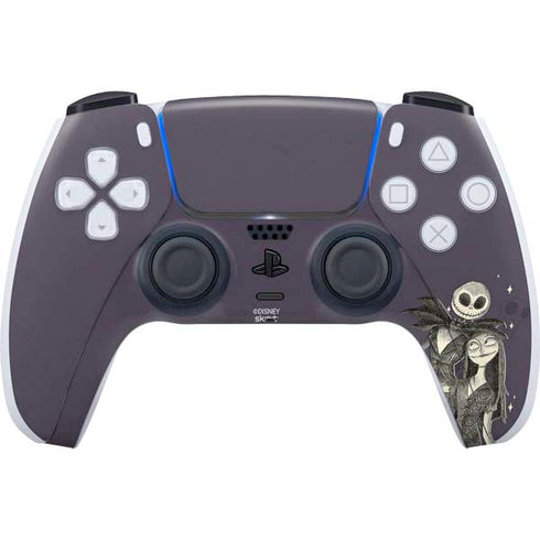 Disney The Nightmare Before Christmas Jack and Sally Art PS5 Controller Skin