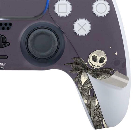Disney The Nightmare Before Christmas Jack and Sally Art PS5 Controller Skin