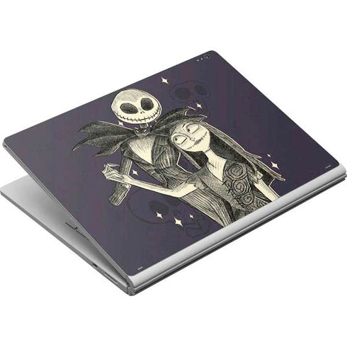 Disney The Nightmare Before Christmas Jack and Sally Art Surface Book Skin