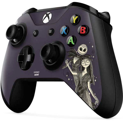 Disney The Nightmare Before Christmas Jack and Sally Art Xbox One X Controller Skin