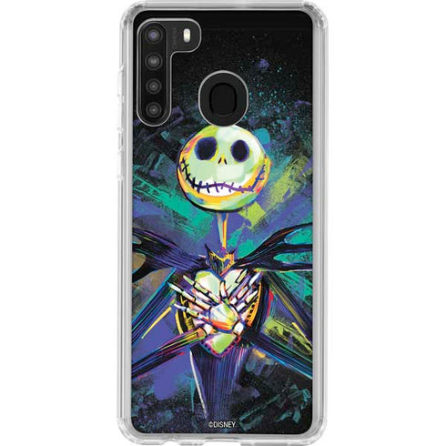 Disney The Nightmare Before Christmas Jack Skellington Art Galaxy A21 Clear Case