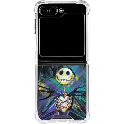 Disney The Nightmare Before Christmas Jack Skellington Art Galaxy Z Flip5 5G Clear Case
