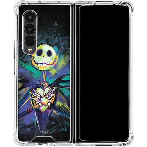 Disney The Nightmare Before Christmas Jack Skellington Art Galaxy Z Fold4 5G Clear Case