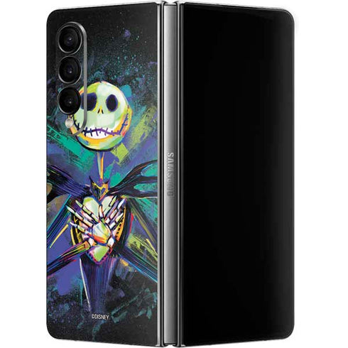 Disney The Nightmare Before Christmas Jack Skellington Art Galaxy Z Fold4 5G Skin