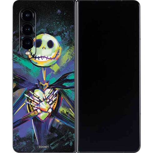 Disney The Nightmare Before Christmas Jack Skellington Art Galaxy Z Fold4 5G Skin