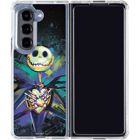 Disney The Nightmare Before Christmas Jack Skellington Art Galaxy Z Fold5 5G Clear Case